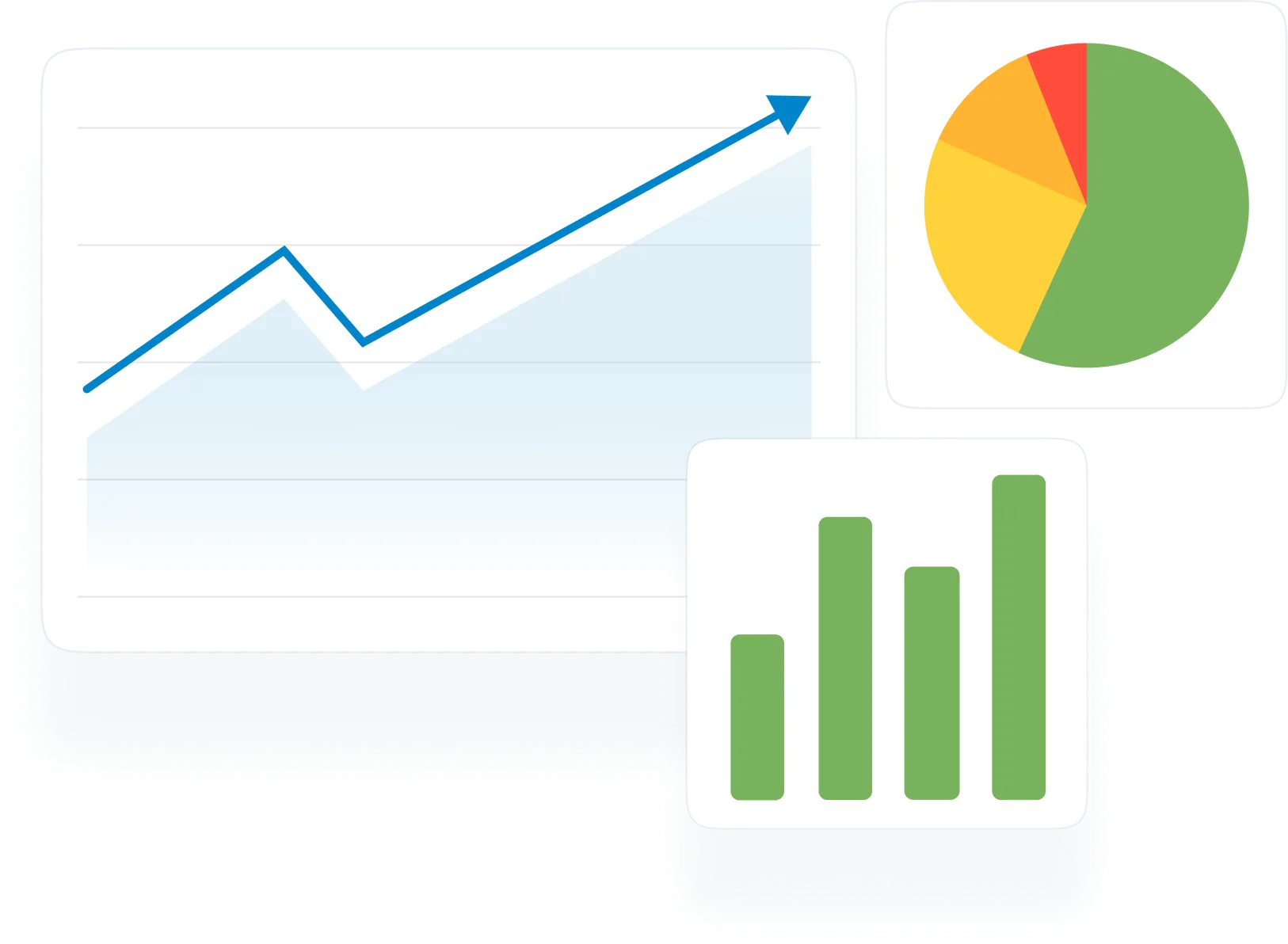 Training analytics charts showing improvement trends used to measure training impact
