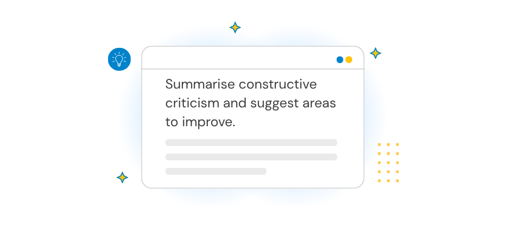 Chat prompt asking to group similar responses and highlight themes from course feedback answers.